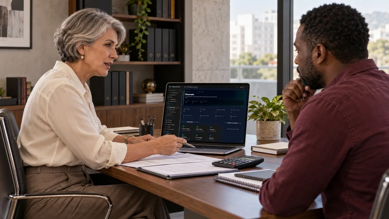 Escritório de contabilidade usando o Trudata ERP